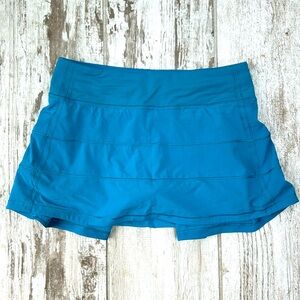 Lululemon Pace Rival teal running skort. Excellent used condition.
